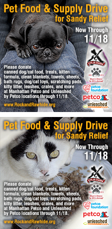 Pet Food & Supply Drive for Sandy Relief