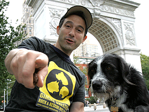 Beastie Boy Adrock and Bobby helped Rational Animal promote the GIMME SHELTER concert. (Photo by Rick Edwards, Rational Animal)